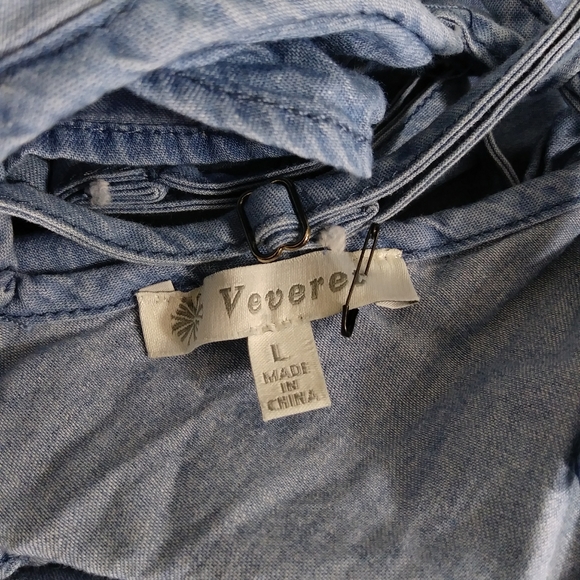 Veveret chambray lighr blue hight low dress - Picture 5 of 7